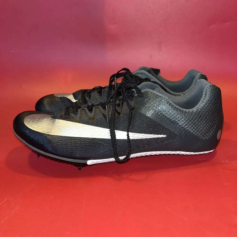 Nike Zoom Rival Spikes Track Shoes DC8753-001 Black Silver Size 8.5